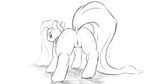  01afterdark 2015 anus butt cutie_mark equine feathers female fluttershy_(mlp) friendship_is_magic mammal my_little_pony pegasus presenting pussy raised_tail sketch solo wings 
