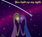  alien clothing couple female glowing glowing_eyes holidays male night oddy_mcstrange outside text valentine&#039;s_day 