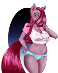  2015 anthro blue_eyes blush cutie_mark earth_pony equine female friendship_is_magic hair horse long_hair mammal my_little_pony pinkamena_(mlp) pinkie_pie_(mlp) pony solo theecchiqueen 