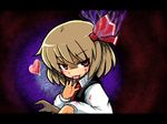  :3 :p [] blood heart rumia severed_limb solo tongue tongue_out touhou 