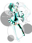  bad_id bad_pixiv_id detached_sleeves hatsune_miku headphones headset highres kakage legs long_hair skirt solo thighhighs twintails ura-omote_lovers_(vocaloid) very_long_hair vocaloid zettai_ryouiki 