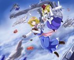  alice_margatroid asshimar blonde_hair blue_eyes book doll fazz_(gundam) fingerless_gloves flx gloves grimoire grimoire_of_alice gundam gundam_sentinel hairband namesake shanghai_doll short_hair string touhou weapon z_plus_(gundam) 