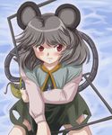  animal_ears flx grey_hair mouse_ears mouse_tail nazrin red_eyes short_hair solo tail touhou 