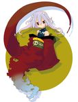  copyright_request ghost grey_hair horns japanese_clothes kimono skull solo yaya_hinata 