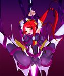  1girl arc_system_works armor armored_dress ass blazblue blazblue:_chronophantasma blush bodysuit breasts cameltoe defeated hair_ornament hair_pull hair_tubes helpless huge_breasts izayoi_(blazblue) legs long_hair oneliner open_mouth pantyhose ponytail rape red_eyes red_hair restrained ryona saliva tentacle torn_clothes 