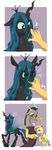  2015 antlers bandage bite blush boop changeling comic cutie_mark discord_(mlp) draconequus equine eyeshadow fail fangs female fluttershy_(mlp) friendship_is_magic green_eyes green_hair hair horn makeup male mammal my_little_pony pegasus pink_eyes pink_hair queen_chrysalis_(mlp) red_eyes slit_pupils ta-na wings 