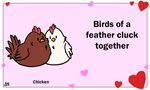  &lt;3 ambiguous_gender animated avian bird birdcheese black_eyes brown_feathers chicken cute duo eyes_closed holidays valentine&#039;s_day white_feathers 