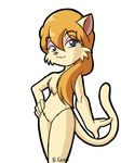  blonde_hair cat cleo_catillac feline female hair heathcliff_&amp;_the_catillac_cats looking_at_viewer mammal nude rings1234 rongs1234 solo vector 