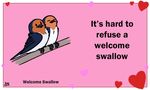  ambiguous_gender animated avian bird birdcheese black_eyes cute duo english_text eyes_closed holidays humor joke pun swallow_(bird) text valentine&#039;s_day 