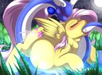  2015 blush camychan cum cum_inflation cutie_mark dragonair drooling duo equine excessive_cum eyes_closed female feral fluttershy_(mlp) friendship_is_magic full_moon hair inflation long_hair male male/female mammal moon my_little_pony neck_bulge nintendo oral outside pegasus pok&eacute;mon saliva sex video_games water wings 