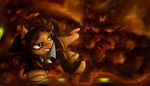  2013 blue_eyes bottomless brown_fur brown_hair clothed clothing coat cutie_mark disney equine explosion fur hair half-dressed horse jim_hawkins looking_back mammal my_little_pony ponification pony portal shirt space star tailzkip treasure_planet 
