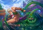  armor blush breast_grab breasts erection female fingering league_of_legends male monster penis pussy pussy_juice riven speh spread_legs spread_pussy spreading tentacles video_games zac 