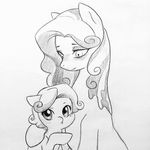  equine fan_character female fur hair horse kilala97 mammal mother_and_daughter my_little_pony pony sad young 