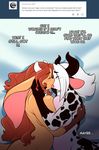 alejandra_coldthorn anthro big_breasts bovine breasts breasts_squish brown_hair cattle chalo female female/female french_kissing fur hair huge_breasts kissing long_hair mammal mora_linda nude sibling sisters 