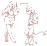  age_difference anthro aogami blush bovine cattle child cleavage clothed clothing cub dialogue duo female fur hair interspecies lagomorph larger_female long_hair male male/female mammal rabbit short_hair size_difference smaller_male smile text young 