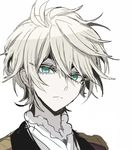  aldnoah.zero aqua_eyes bad_id bad_pixiv_id cravat male_focus messy_hair military military_uniform silver_hair slaine_troyard solo tamagoumauma uniform 