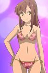  aoyama_nanami arm_at_side artist_request bangs bare_arms bare_shoulders bikini blunt_bangs closed_mouth collarbone foreshortening hand_on_hip happy mound_of_venus navel ponytail sakura-sou_no_pet_na_kanojo solo string_bikini swimsuits thigh_gap 