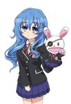  1gils 1girl blue_eyes blue_hair date_a_live yoshino yoshino_(date_a_live) 