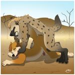  anal anal_penetration anthro canine cum cum_while_penetrated dingo duo hyena male male/male mammal outside penetration penis zawmg 