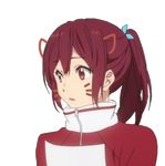  1girl animated animated_gif artist_request blush character_request closed_mouth eyes_closed female free! looking_to_side looking_to_the_side matsuoka_gou ponytail smile solo source_request wink 