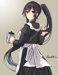  highres kantai_collection maid plan_(planhaplalan) ponytail solo teapot yahagi_(kantai_collection) 