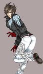  ass bent_over blonde_hair blue_eyes emise lars_alexandersson male male_focus pants scar solo tekken tekken_6 