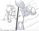  anthro breasts clothing comic duo faf female hetty male monochrome 