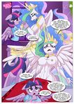  2015 anthro areola bbmbbf big_breasts bracelet breasts collar crossover crown crying cutie_mark dress equestria_untamed equine female friendship_is_magic hair horn jewelry magic mammal multicolored_hair my_little_pony palcomix pink_eyes princess_celestia_(mlp) tears twilight_sparkle_(mlp) video_games winged_unicorn wings 