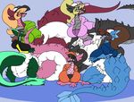  amy_(character) anthro breasts claire_(character) da-fuze diaper dragon female jasmine_(character) mike_(character) natalie_(character) 