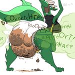  anthro armpits body_hair breasts diaper dragon fart feces female mike_(character) scat 