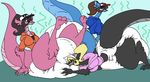 amy_(character) anthro breasts claire_(character) da-fuze diaper dragon jasmine_(character) 