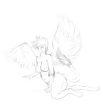  anthro avian breasts butt chubby eraclea feathers female gryphon wings 