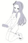  animated animated_gif artificial_vagina futanari hairband hisakawa_riho idolmaster long_hair masturbation minase_iori monochrome newhalf nipples nude small_breasts solo testicles thighhighs 