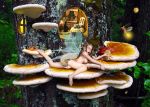  arthropod big_breasts breasts dark dark_forest dark_woods faery fairy firefly forest fungus insect mushroom nipples tentacles tree worm 