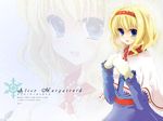  alice_margatroid blonde_hair blue_eyes character_name dot_r hairband mittens short_hair solo touhou zoom_layer 
