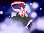  chus hat highres nagae_iku purple_hair red_eyes shawl short_hair solo touhou 