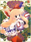  chain gourd highres horns ibuki_suika long_hair mikiharu orange_hair red_eyes solo touhou 