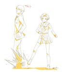  1girl baiola kicking kobayakawa_rinko legs love_plus school_uniform short_hair 