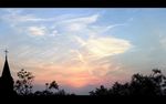  cilq cloud cross no_humans original scenery sky sunset tree 