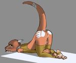  after_sex butt cum cum_on_butt cum_on_face cum_on_feet female kobold looking_back reptile rml scalie solo tattoo tongue tongue_out tugma yellow_sclera 