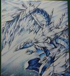 dragon duel_monster no_humans omega_na_hito profile shikishi traditional_media trishula_dragon_of_the_ice_barrier yuu-gi-ou 