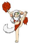  blush canine cat cheerleader clothing cub dog feline female fiona hair mammal mei navel panties solo underwear white_hair young 