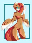  breasts equine fan_character female friendship_is_magic hair looking_at_viewer mammal mintybit my_little_pony nipples pegasus pussy solo standing wings 
