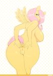  2015 3mangos anthro anus butt equine female fluttershy_(mlp) friendship_is_magic hair mammal my_little_pony pegasus pink_hair pussy solo wings 