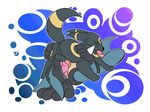  2014 abstract_background animal_genitalia anthro anus balls black_fur black_nose blue_fur blush butt canine duo eeveelution erection eyes_closed fur glans knot lucario lying male mammal mrpandragon nintendo nude on_top open_mouth oral penetration penis pok&eacute;mon sex spikes spread_legs spreading tongue tongue_out umbreon video_games 