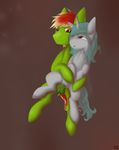  2015 balls cum cum_inside darkice_blood_(mlp) equine fan_character fur green_lazybones_(mlp) hair horn horse mammal my_little_pony penis pony 