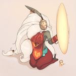  34no404 bard_(league_of_legends) big_hair breasts cum ejaculation genderswap genderswap_(mtf) handjob hetero high_heels large_breasts league_of_legends long_hair mask penis portal_(object) seiza sideboob sitting solo tabard very_long_hair white_hair 