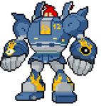  golurk lowres megas_xlr no_humans parody pokemon pokemon_(creature) sprite_art 