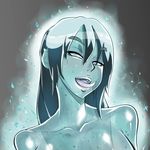  alpha-152 aura bad_deviantart_id bad_id black_hair blue_skin collarbone dead_or_alive deeezel goo_girl licking_lips long_hair lowres monster_girl naughty_face solo tongue tongue_out upper_body 