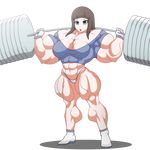  brown_hair devmgf extreme_muscles gloves weights 